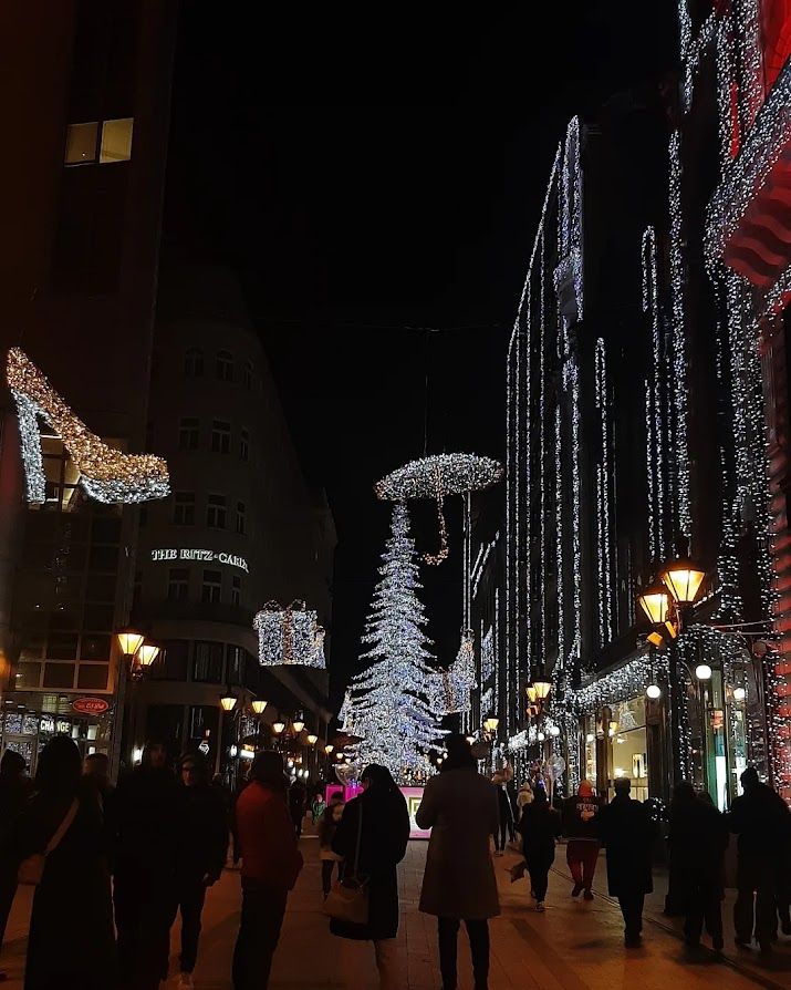 Budapest, winter, fashion street Budapest