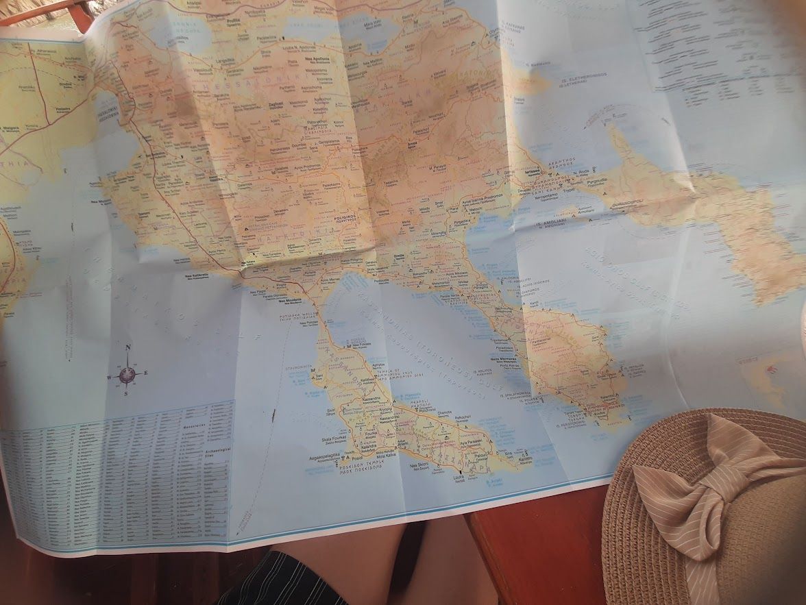 map, Halkidiki