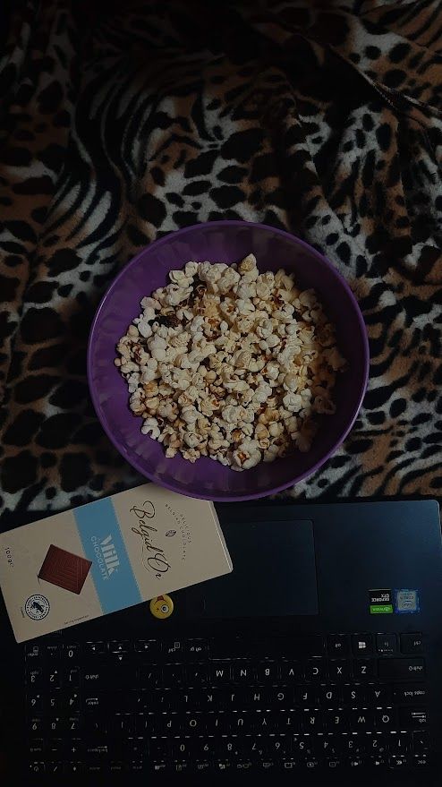 Popcorns and chocolate