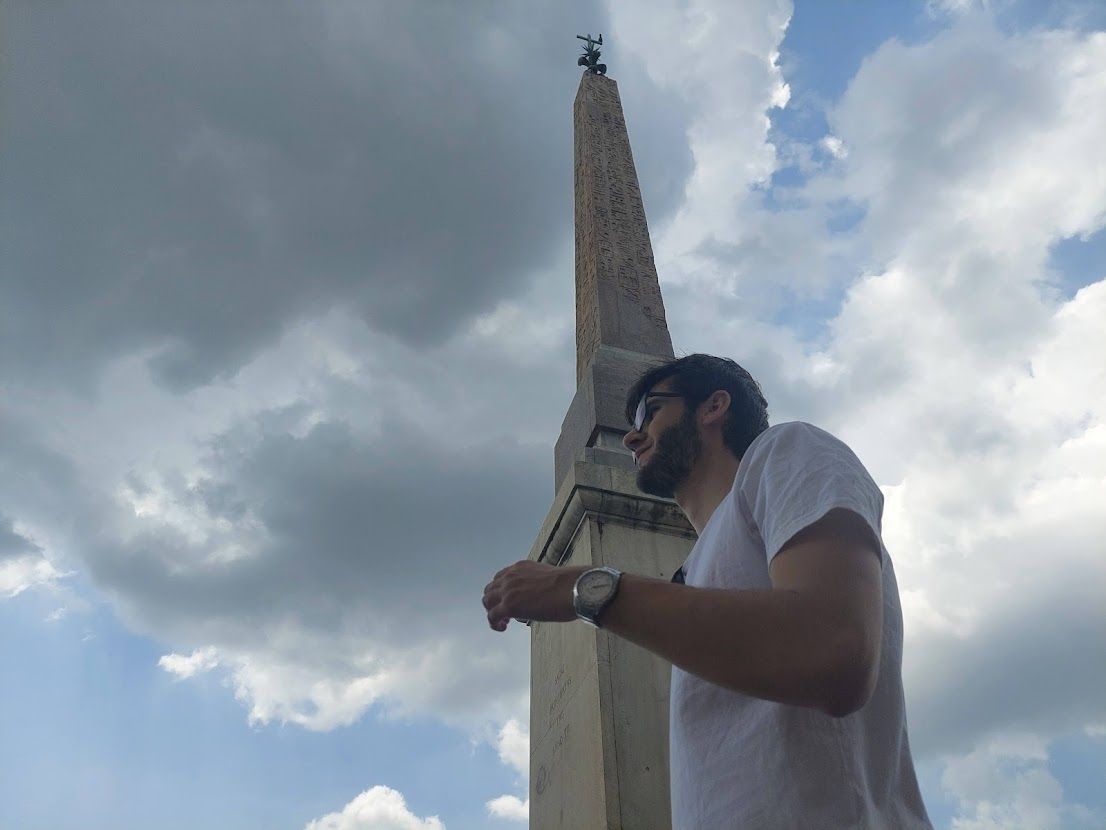 obelisk, Rome, beautiful man