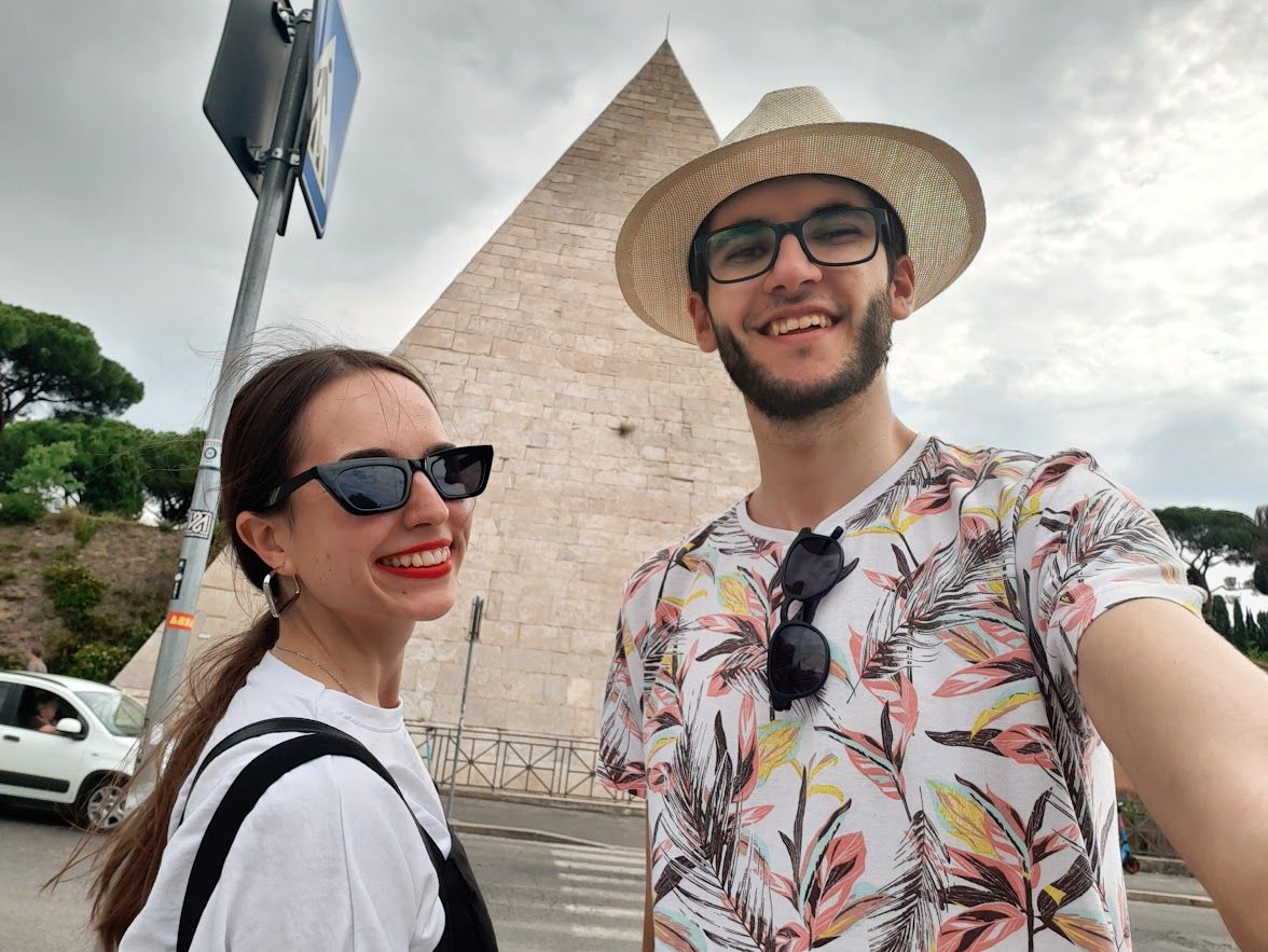 pyramid, couple, Rome, Evgenija Jovanova